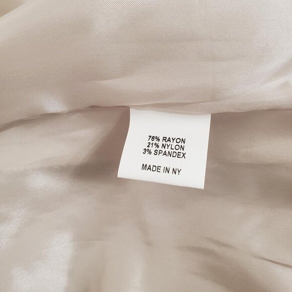 Estelle and Finn Womens Tunic Top Size 14 3/4 Sleeve Beige Stretch Lined - Picture 14 of 15